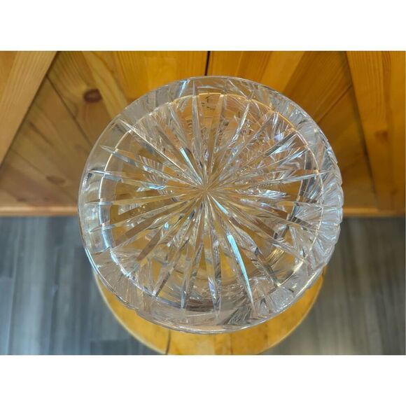 Antique AMERICAN BRILLIANT Clear Cut Glass Starpoint Pinwheel Sawtooth Pitcher ( - Picture 6 of 6